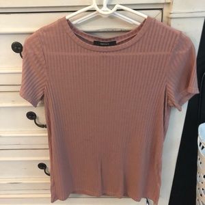 Ribbed pink t shirt M